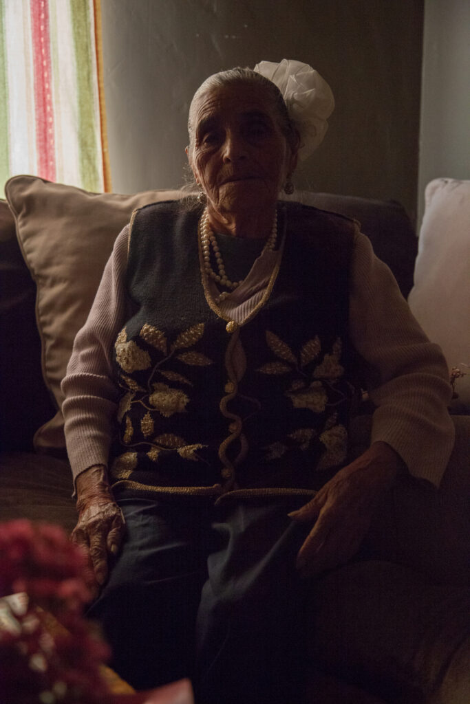 Maria Rosales Aguirre de Bañuelos was born in Mexico in 1930. She married and had six children. Her marriage was troubled from the beginning. Her husband was physically and mentally abusive but her family and tradition demanded that she stay with him. She came to the U.S. around 1977, eventually settling into the valley and working for Peter Rabbit Farms, a job she kept for 20 years.