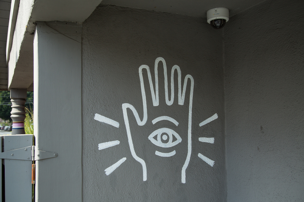 Artist Eric Junker added a hand-painted hand on the outside of the A-Frame restaurant on W. Washington Boulevard, between the Mar Vista and Del Rey neighborhoods.