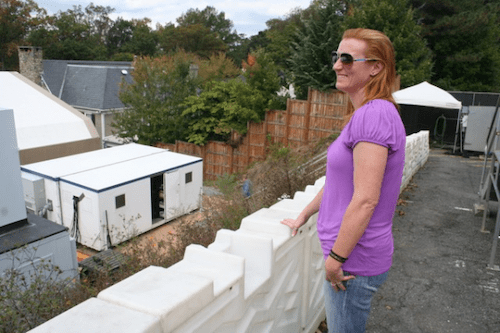 U.S. Army Corps of Engineers Project Manager Brenda Barber, overlooking the site of the Loughlin’s former home in the Spring Valley section of Washington, D.C.