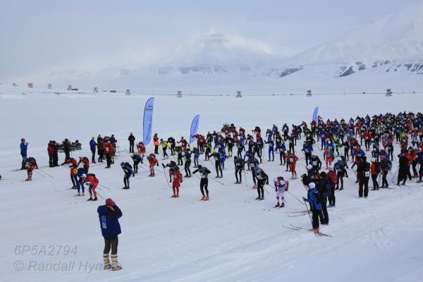 World's most northerly ski marathon in Longyearbyen, Svalbard, Norway.