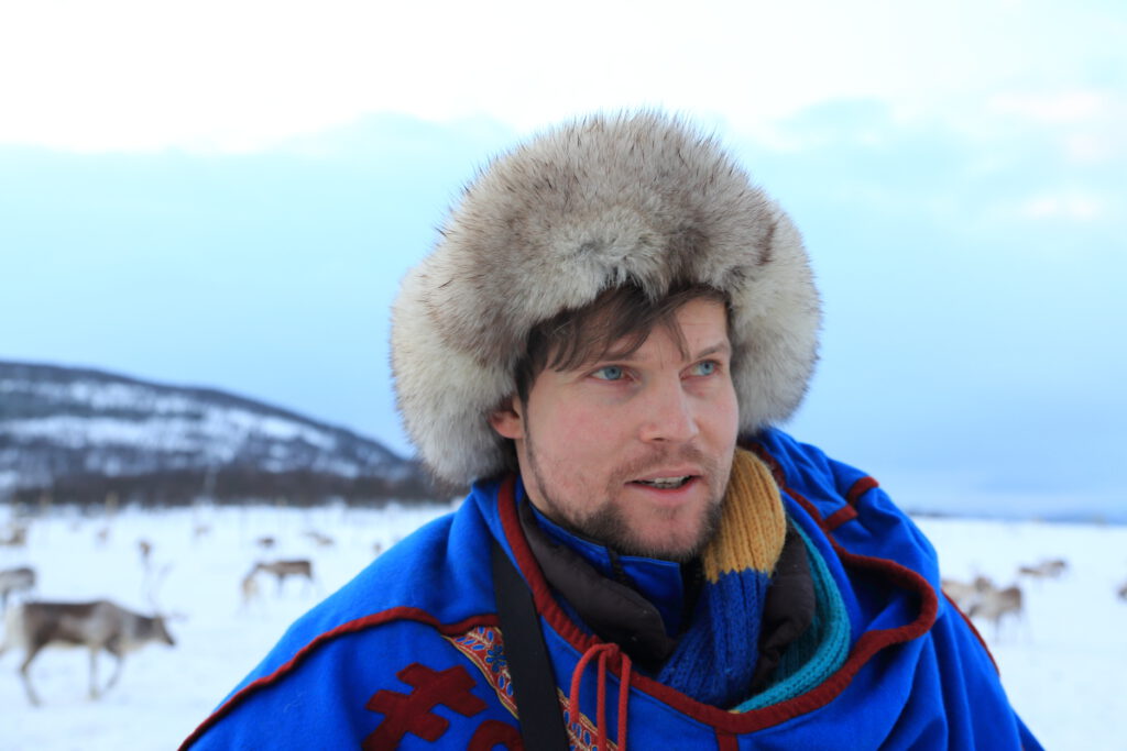 Portrait of Johan Isak Oskal, reindeer herder quoted in story, from Troms County near Tromsø.