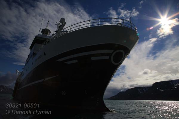 R/V Helmer Hanssen during CAGE research cruise in the Svalbard archipelago, Norway.