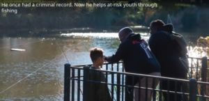 Tim Poole, founder of Hooked on Fishing Not on Violence, a program for at-risk youth, shares his story on Nov. 20, 2021, at Southside Park in Sacramento. Poole got his record expunged in 2019 with Legal Services of Northern California. BY LEZLIE STERLING