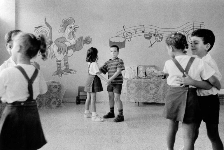 Pre-school children dancing during a performance.