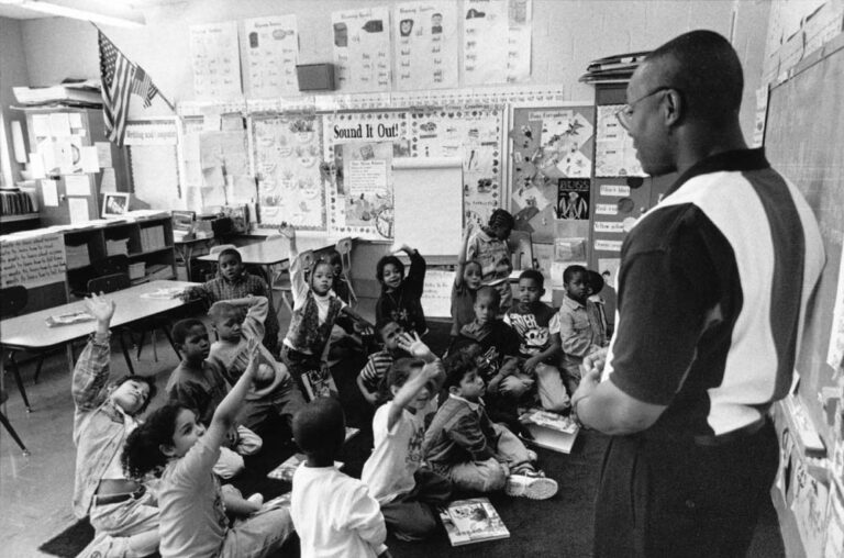 Darryll Vann teaches at Garrison Elementary, located about one mile from the White House. More than 90 percent of its students live in fatherless homes. Photo by David Snider