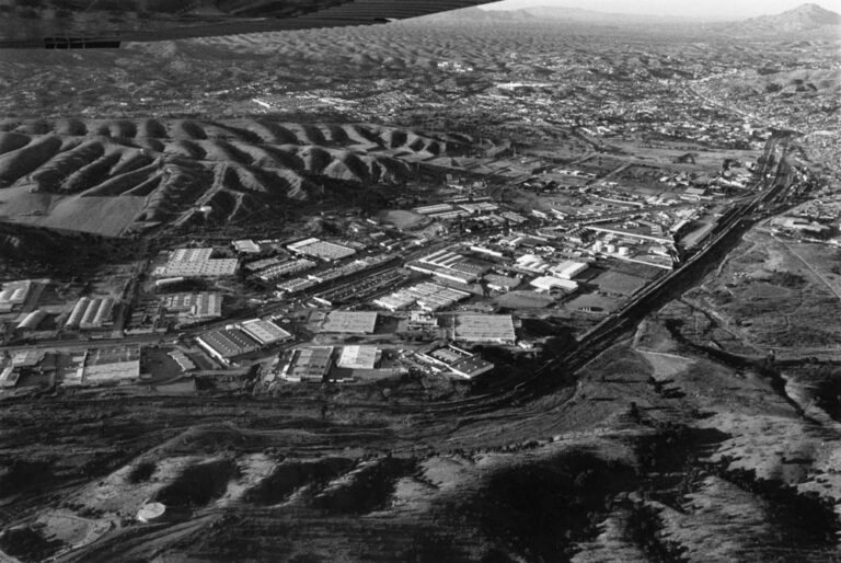 An overview of the main industrial park in Nogales, Sonora, Mexico. There are approximately 80 maquiladoras (factories) in the city. Photos by Jeffry D. Scott