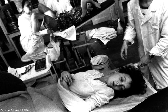 Just after her abortion, a girl is taken upstairs to rest for three hours before she is sent home.