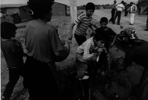 At an Azeri refugee camp, water is scarce.