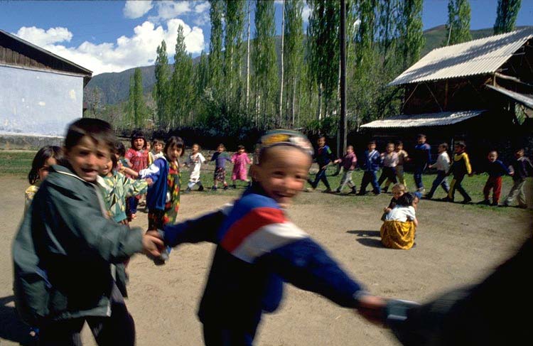 In the Novobad orphanage in the Gharm Valley, Tajikistan, more than 400 orphans have lost their parents to the fighting in the South. Although they have never lived in the valley before, many of these orphans have been relocated here because of their Gharmi heritage.