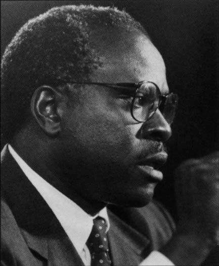 Clarence Thomas Most of the senators Bacus called during the hearings on Clarence Thomas "gave me their own stories, which made me realize that what they were saying on TV, making a mockery of Anita Hill, was a sham of the democratic process." AP/Wide World Photos