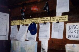 The office of fugitive Mayan Indians called Community of Population in Resistance (CPR) has mixed influences: the filing system is Western-style, but the names and categories seem copied from a Politburo manual.