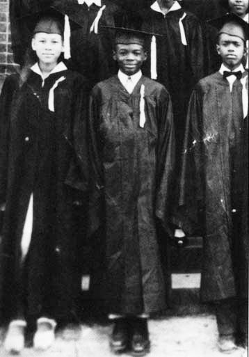 Willie Brown, in the center, at his 8th grade graduation. Photo Courtesy of Virginia McCalla.