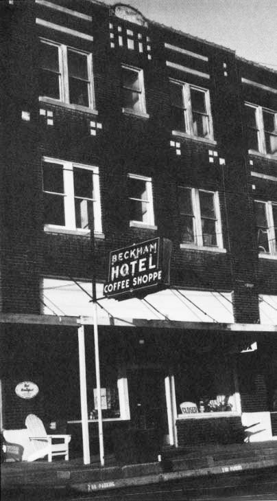 The Beckham Hotel in Mineola where J.B. Christie was killed in a rear alley on the night of July 5, 1944. Christie's death. sparked retaliation by young whites against blacks. Photo by APF Fellow James Richardson.