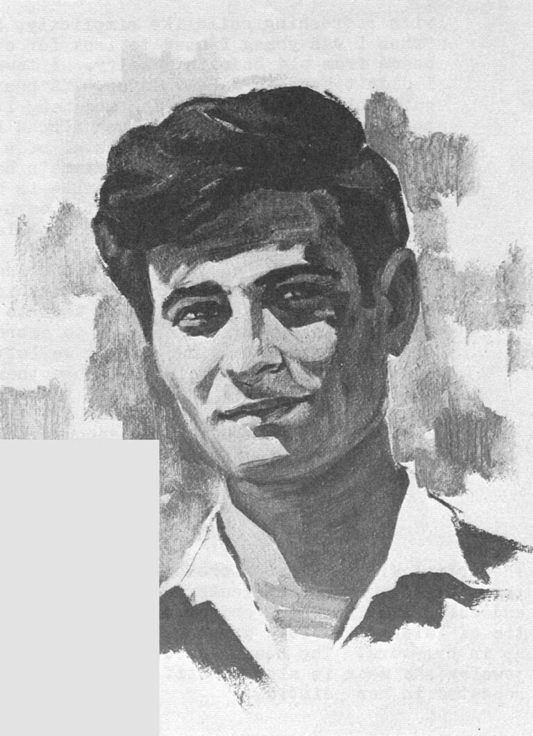 Palestinian poet Mahmoud Darwish, Portrait by Palestinian artist Ismail Shammout.