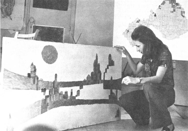 Leila Shawwa in her studio in Beirut.