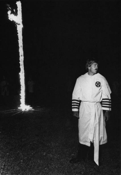 David Duke, wearing Klan robes, attends a Klan rally in Euless, Texas in June, 1979. Dukes influence has been corrosive for the Republican Party in Louisiana. Photo by APF Fellow Vince Heptig.