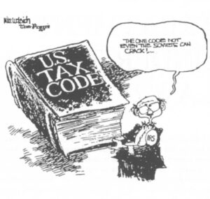 Political cartoon US Tax Code