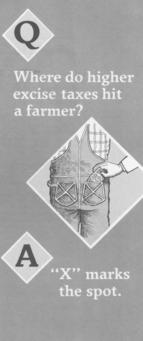 The tobacco industry co-authored and printed this brochure for the American Agricultural Movement.