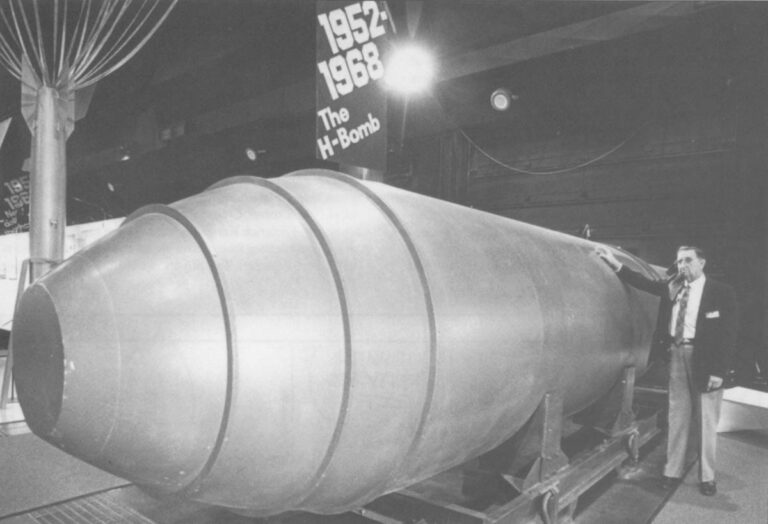 A Mark-17 Hydrogen bomb at the National Atomic Museum. An identical bomb was dropped on New Mexico by the Air Force in 1957, and accident the public did not know about for 30 years because all reports on it were classified. AP/Wide World Photos