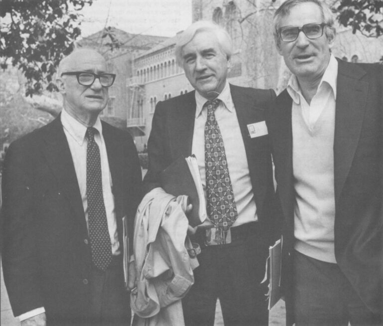 Three journalists who covered the Vietnam War at a 1983 conference on the war. From left: Keyes Beech, Far East correspondent, Chicago Daily News, 1947 to 1980; William Tuohy, Saigon bureau chief for Newsweek and the Los Angeles Times; and David Halberstam, a reporter for the New York Times in Vietnam from 1962-63. AP/Wide World Photos.