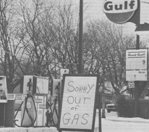 Out of gas sign