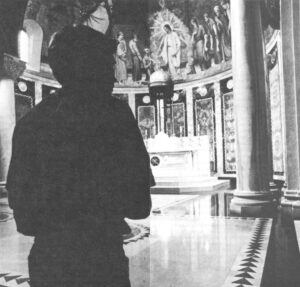 Boy in cathedral