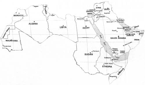 The Arab World - map