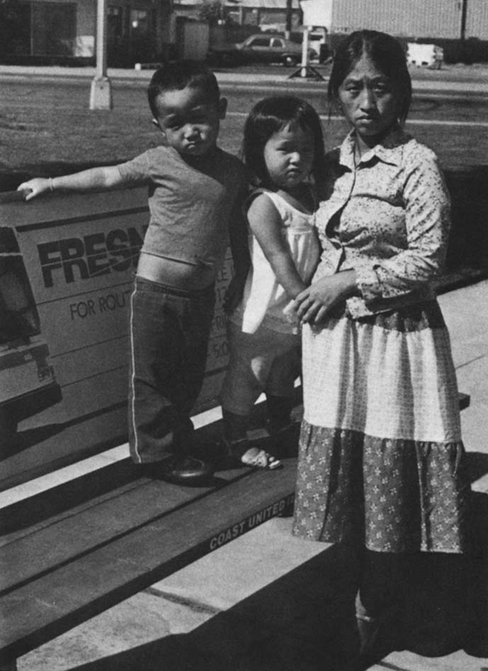 A Hmong mother and children in Fresno.