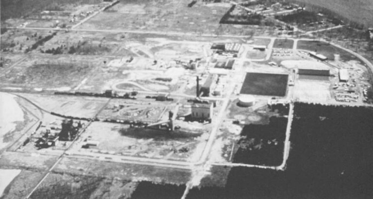 From the mid-1950s through the 1970s, the Hooker Chemicalplant in Montague, Michigan produced 25,000 tons a year of C56-the raw ingredient of a group of pesticides.