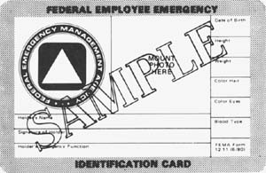 FEDERAL EMPLOYEE EMERGENCY IDENTIFICATION CARD