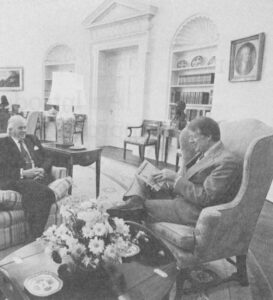 E. F. Schumacher and President Carter Courtesy of the White House