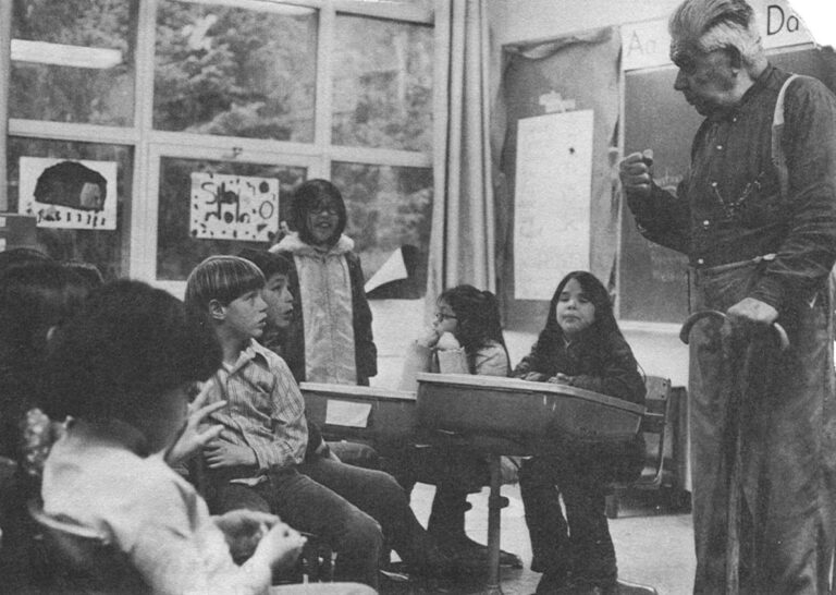 Robert Zuboff Tells School Children A Tlingit Legend.
