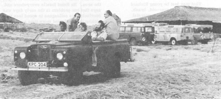 Richard Leakey and other scientists leave base camp to explore new areas of East Rudolf.