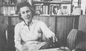 Helen Suzman, South Africa's lone anti-apartheid M.P., in her office at home.