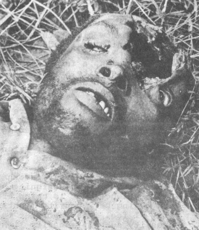 From "Anatomy of Terror:" Pictures of alleged atrocities committed by Rhodesian guerrillas against innocent Africans in the northern Mt. Darwin area.