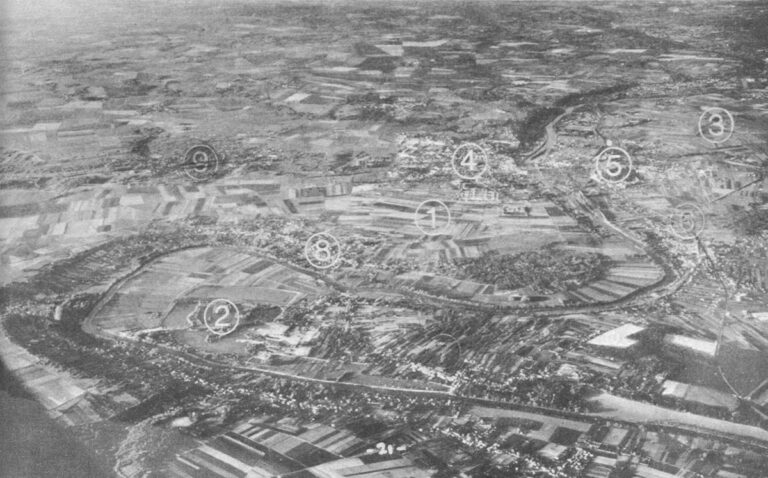 Schematic drawing and aerial photo of Cergy-Pontoise site.