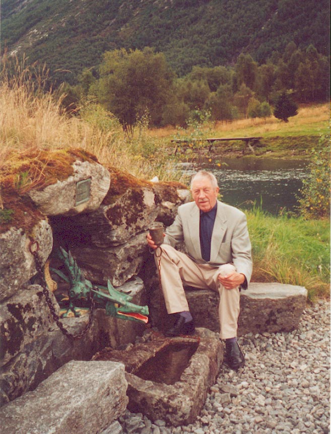 Martin Lilleheim at drinking fountain.