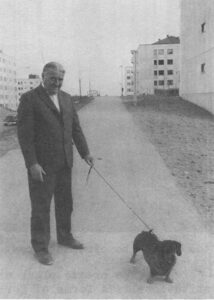 Man walking dog