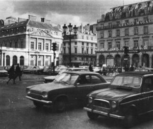 Place du Palais Royal. Haussmann demolished a notorious slum to build it. Now it is a combination of a parking lot and a through road.