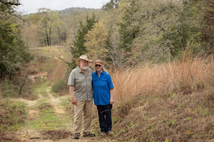 The Connors are partway through the restoration work on their land and performed a burn last winter. Julia Robinson for Vox